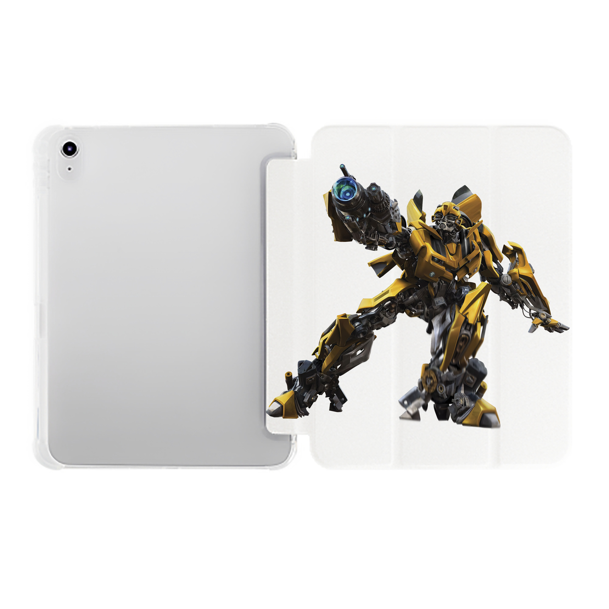 （画像用） Transformers トランスフォーマー IPad ケース ペン収納付き 三つ折りスタンド PUレザー×シリコン 対応機種9.5/10.5/10.9インチ